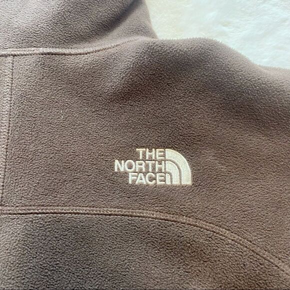 The North Face Brown Hooded Fleece Windwall Jacket Size Small - Picture 8 of 14